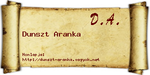 Dunszt Aranka névjegykártya